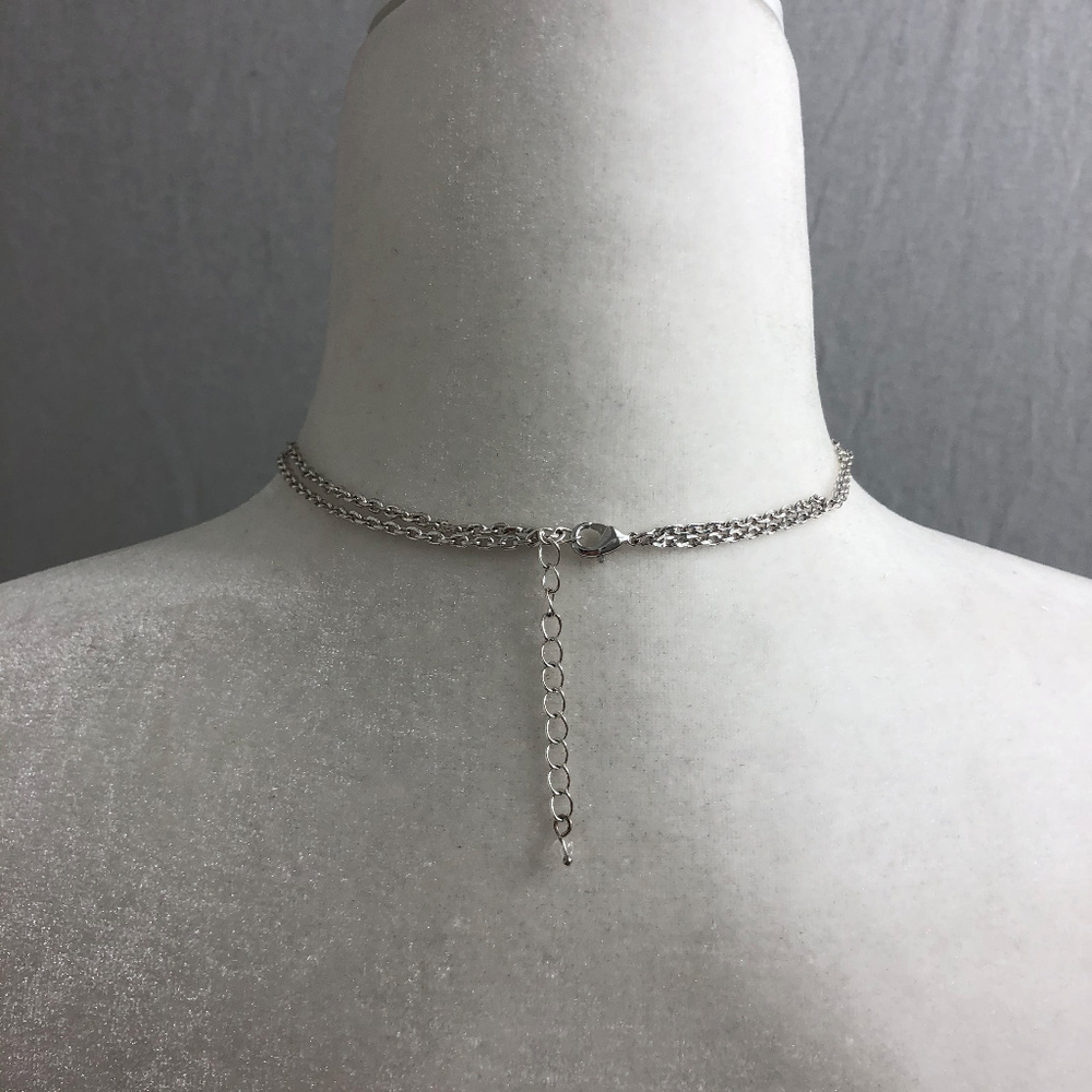 Silver Rhinestone Necklace - Picture 2 of 2